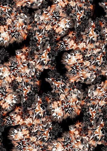 513831-复古 手绘 时尚大牌 花卉 线条解