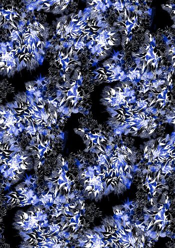 513832-复古 手绘 时尚大牌 男装 花卉 