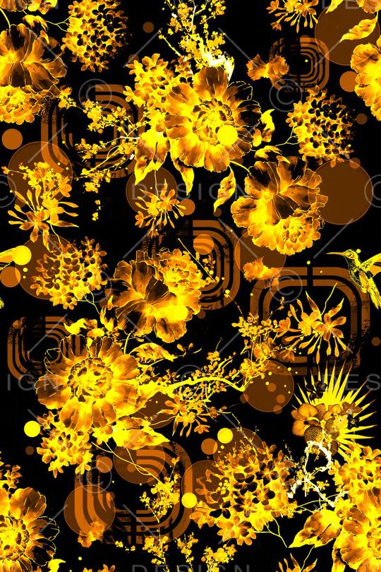 抽象复古印花华亿平台图片