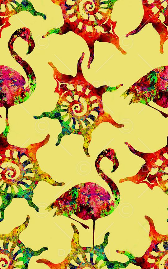 火烈鸟印花华亿平台图片