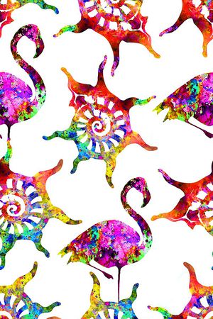 火烈鸟印花华亿平台图片