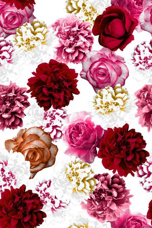 数码花卉印花华亿平台图片