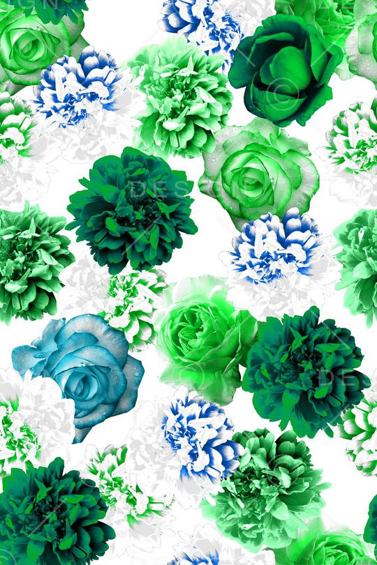 数码花卉印花华亿平台图片