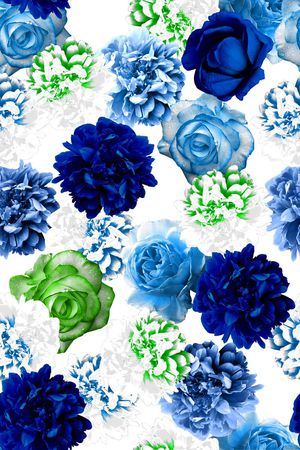 数码花卉印花华亿平台图片