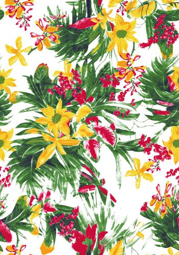 时尚花印花华亿平台图片