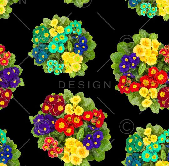 数码花卉印花华亿平台图片