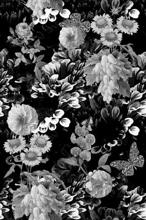 黑白风印花华亿平台图片