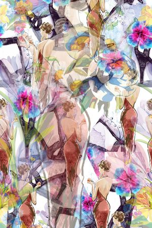 手绘印花华亿平台图片