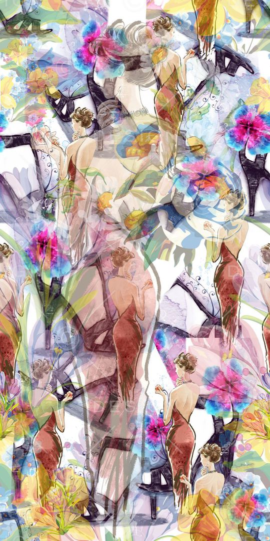 手绘印花华亿平台图片