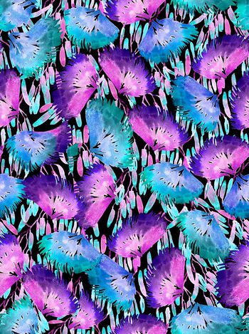 514554-复古 手绘 花卉 女装华亿平台