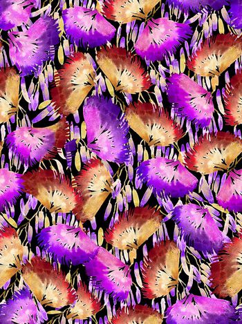 514557-复古 手绘 花卉 女装华亿平台