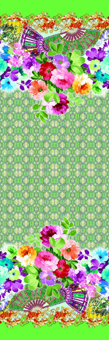 扇子印花华亿平台图片