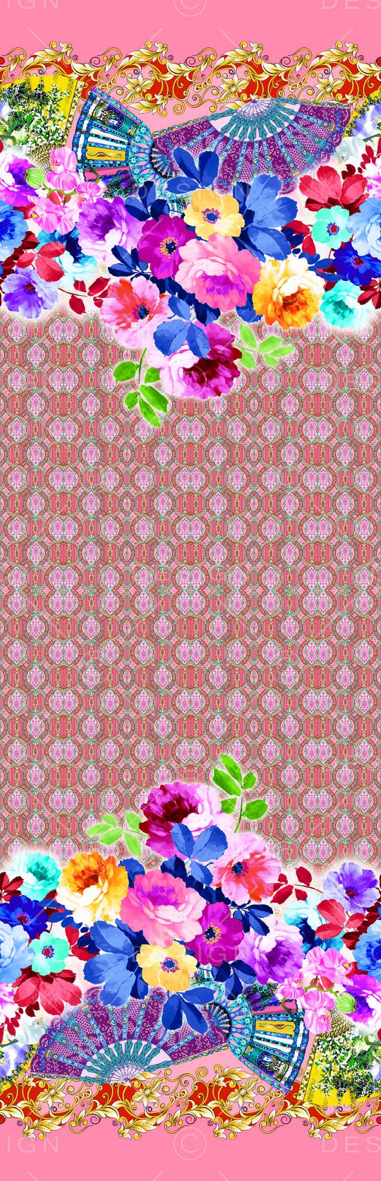 扇子印花华亿平台图片