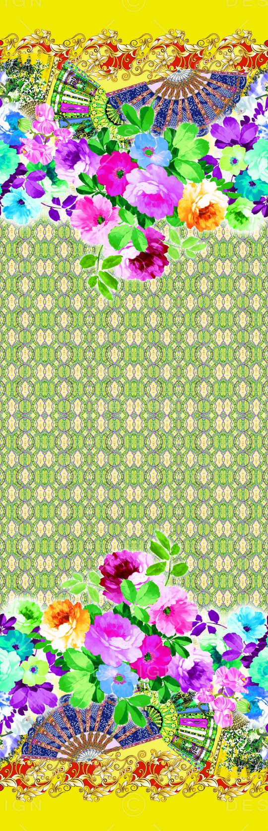 扇子印花华亿平台图片