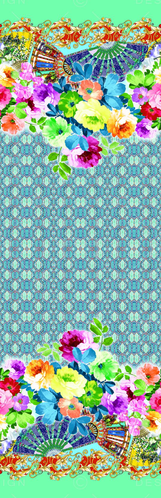 扇子印花华亿平台图片