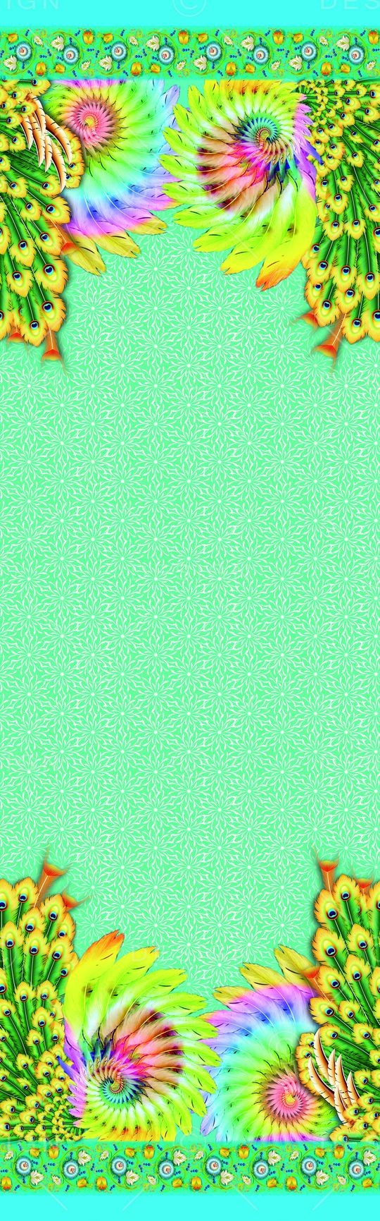 羽毛印花华亿平台图片