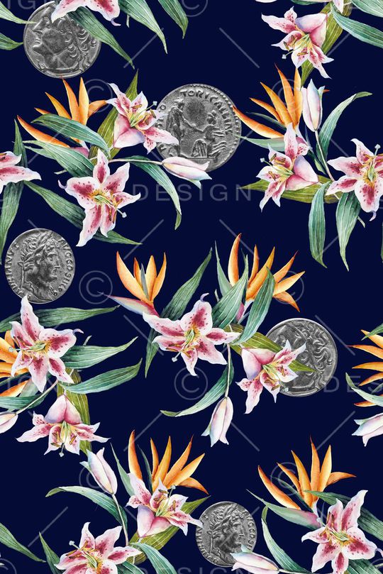 花卉印花华亿平台图片