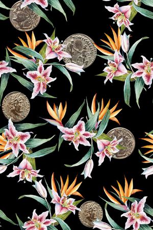 花卉印花华亿平台图片