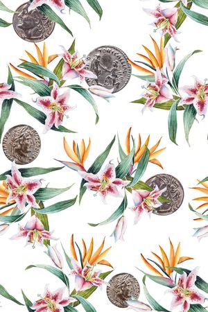 花卉印花华亿平台图片