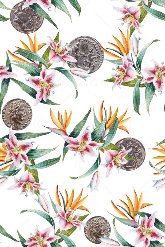 花卉印花华亿平台图片