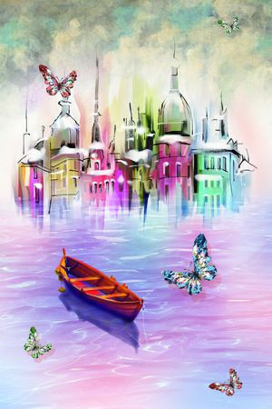 潮流时尚印花华亿平台图片