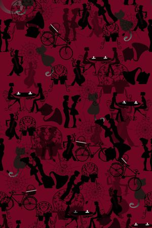 剪影印花华亿平台图片