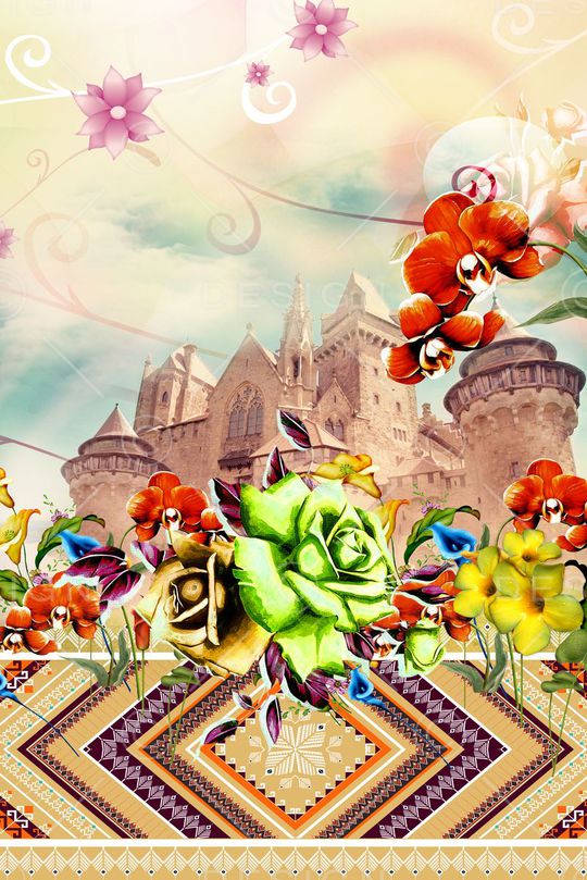 欧式风格印花华亿平台图片