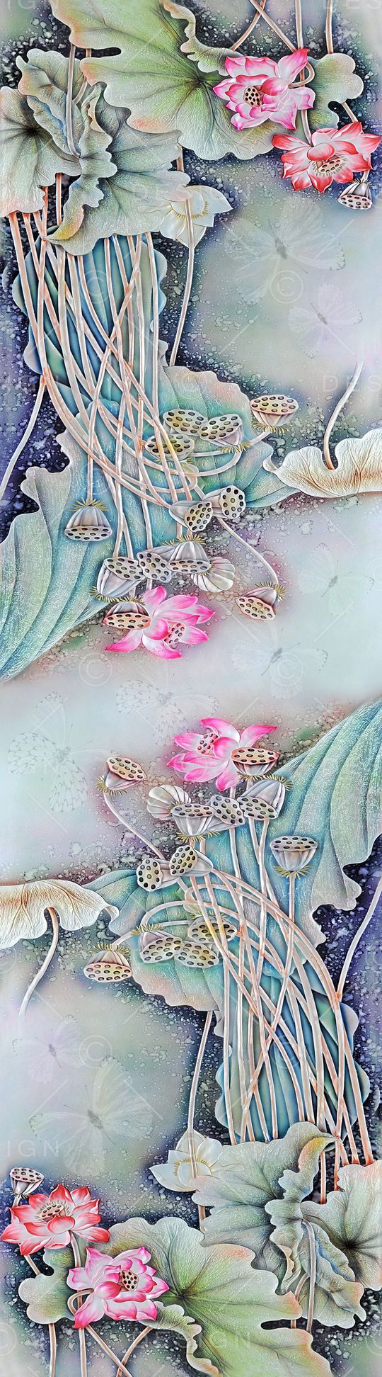 荷花印花华亿平台图片