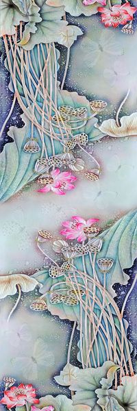 荷花印花华亿平台图片