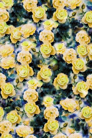 玫瑰花卉印花华亿平台图片