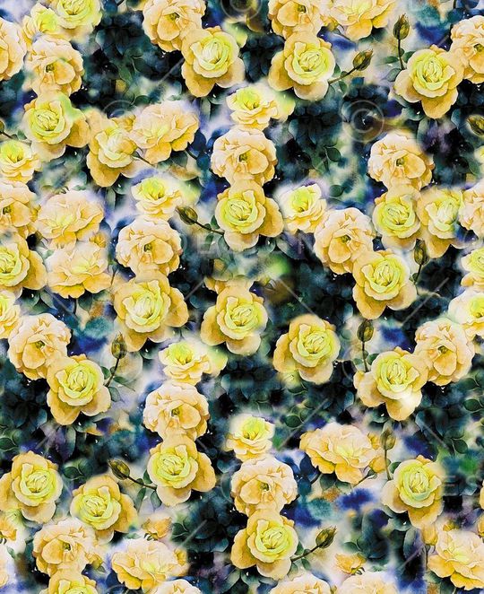 玫瑰花卉印花华亿平台图片