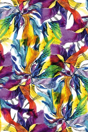 抽象笔刷印花华亿平台图片