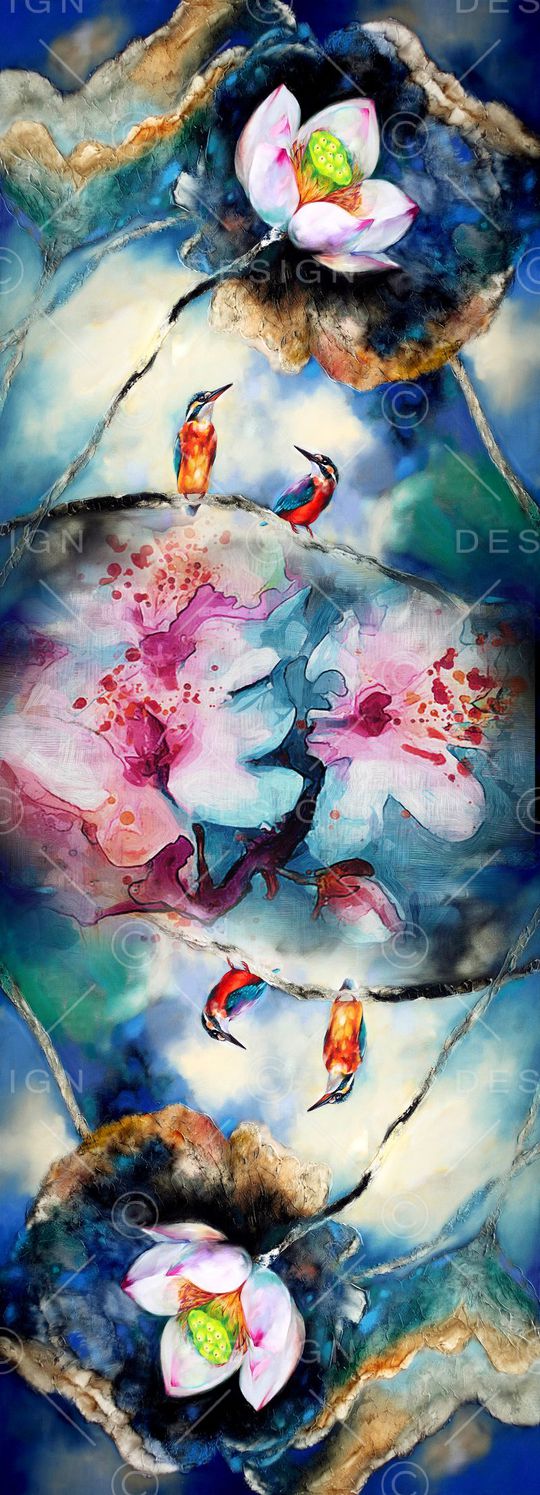 荷花印花华亿平台图片