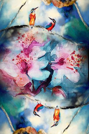 荷花印花华亿平台图片