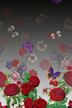 蝴蝶印花华亿平台图片