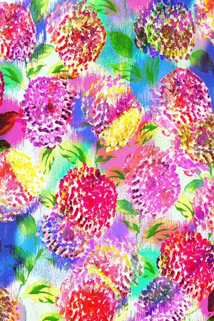 手绘花印花华亿平台图片