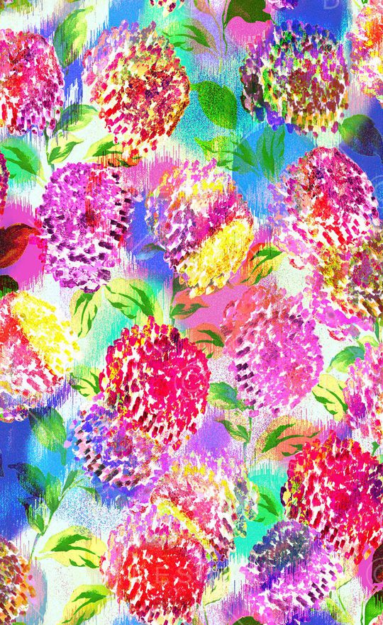 手绘花印花华亿平台图片