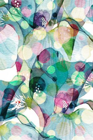 抽象图案印花华亿平台图片