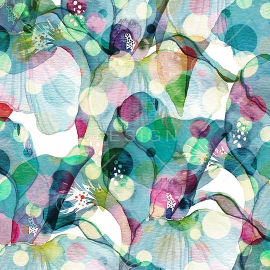 抽象图案印花华亿平台图片