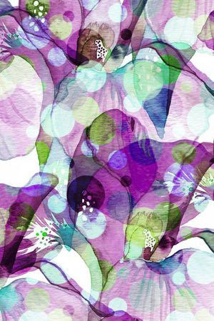 抽象图案印花华亿平台图片