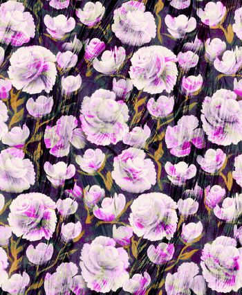 515446-复古 抽象 笔刷 花卉 服装  家