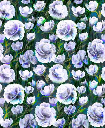 515447-复古 抽象 笔刷 花卉 服装  家