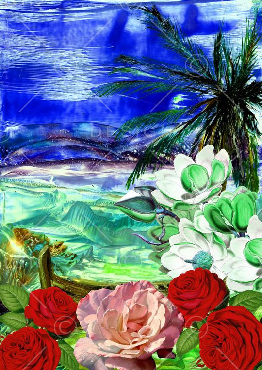 花卉印花华亿平台图片