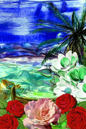 花卉印花华亿平台图片