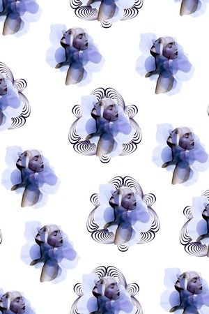 几何与人像印花华亿平台图片