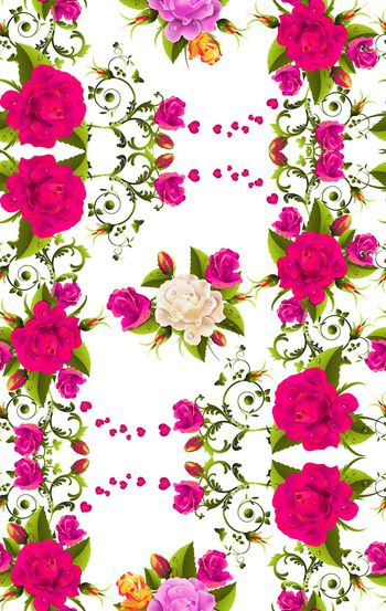 515612-渐变矢量玫瑰花