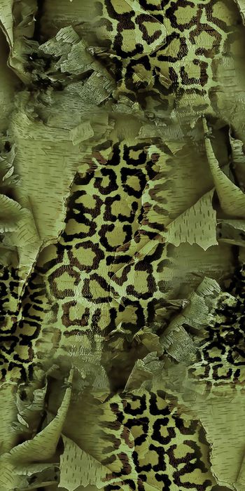 515641-复古  动物纹 豹纹 棉布 丝绸 