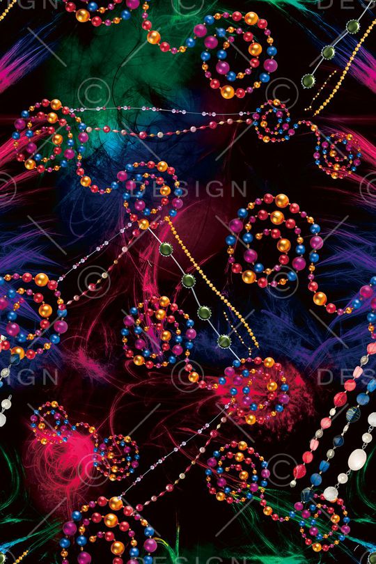 宝石项链印花华亿平台图片