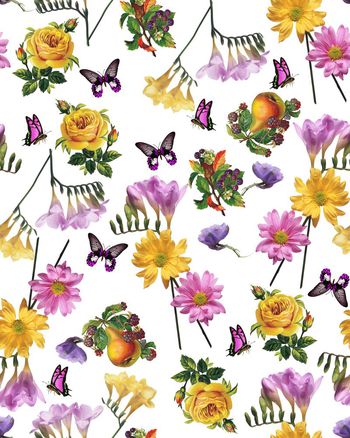 515651-最新时尚流行 女装家纺 花卉 蝴蝶