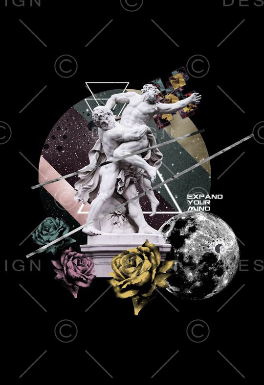 潮流时尚印花华亿平台图片